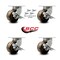 Service Caster 6'' Heavy Duty High Temp Phenolic Caster with Brakes and Swivel Locks, 4PK CRAN-SCC-KP92S630-PHRHT-SLB-BSL-4 - alternate 2